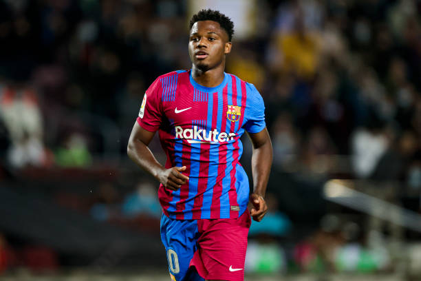 Ansu Fati during the La Liga Santander match between FC Barcelona vs Valencia at the Camp Nou/ (Photo by David S. Bustamante/Soccrates/Getty Images)