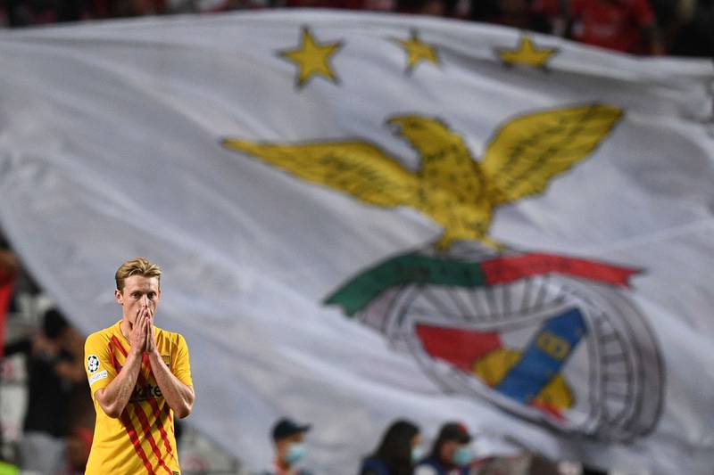 Frenkie de Jong after the 3-0 loss against Benfica / PATRÍCIA DE MELO MOREIRA / AFP / GETTY IMAGES