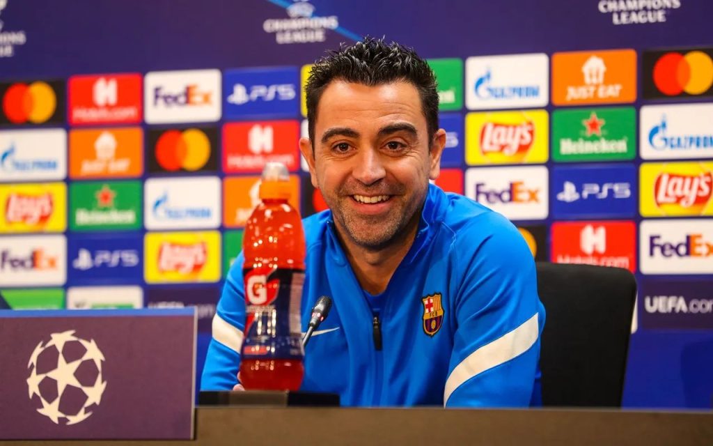 Xavi Hernández during the press conference before the game against Benfica / FC BARCELONA