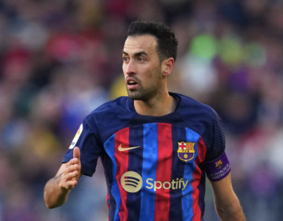 Sergio Busquets in a LaLiga match / Alex Caparros / Getty Images