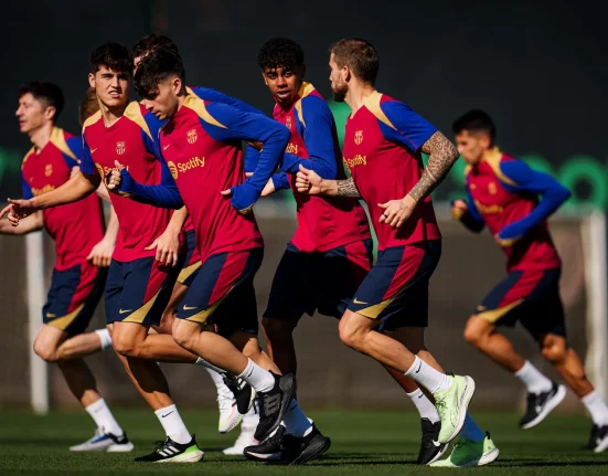 Barcelona during training / FC Barcelona