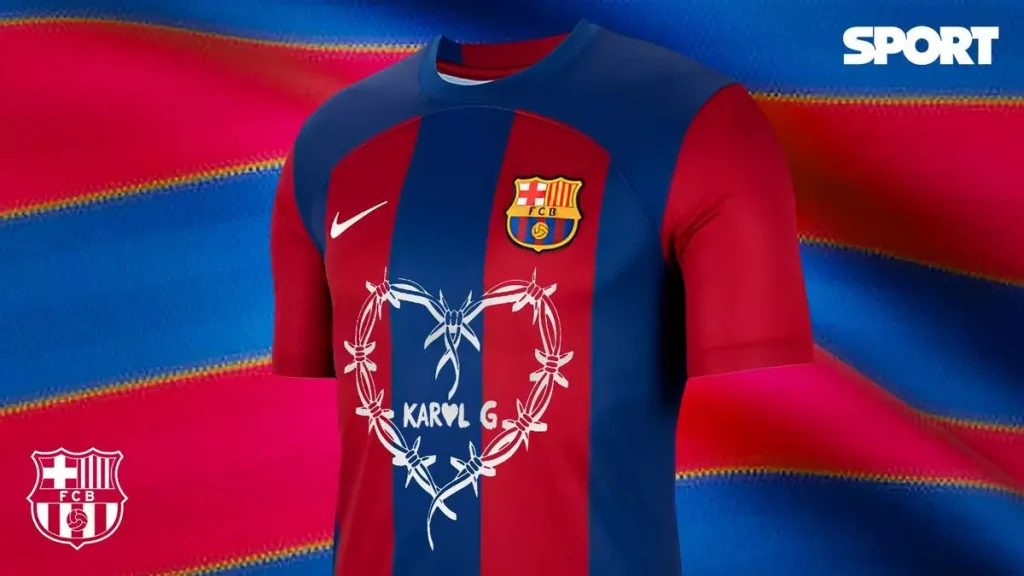 Barça's Jersey to Showcase Karol G's Iconic Thorn Heart Tattoo in El ...