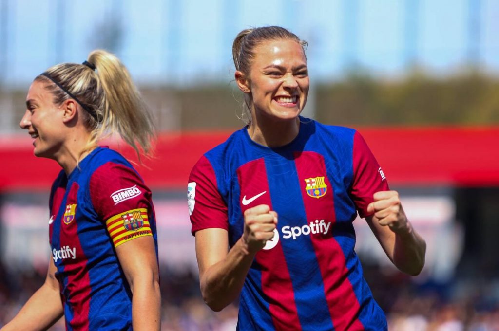 Fridolina Rolfö celebrating her goal / Getty Images