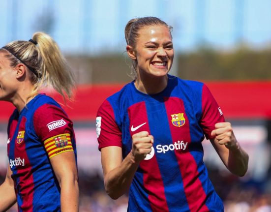 Fridolina Rolfö celebrating her goal / Getty Images