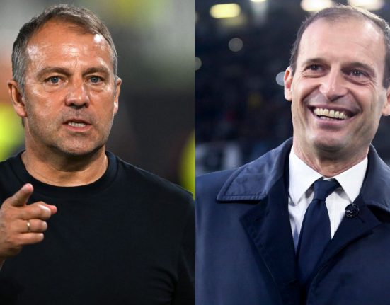 Hansi Flick (left) & Massimiliano Allegri (right) / Edit done by Hafed Almadani