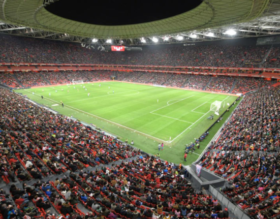 San Mamés with nearly 50,000 fans during 2019 Copa de la Reina