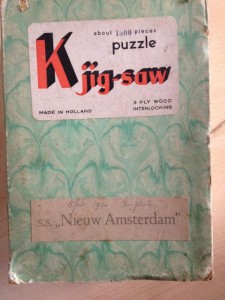 Klaus Kjig-saw SS Nieuw Amsterdam ca 1950