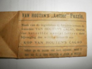 Reclame puzzle - Van Houtens Cacao 2