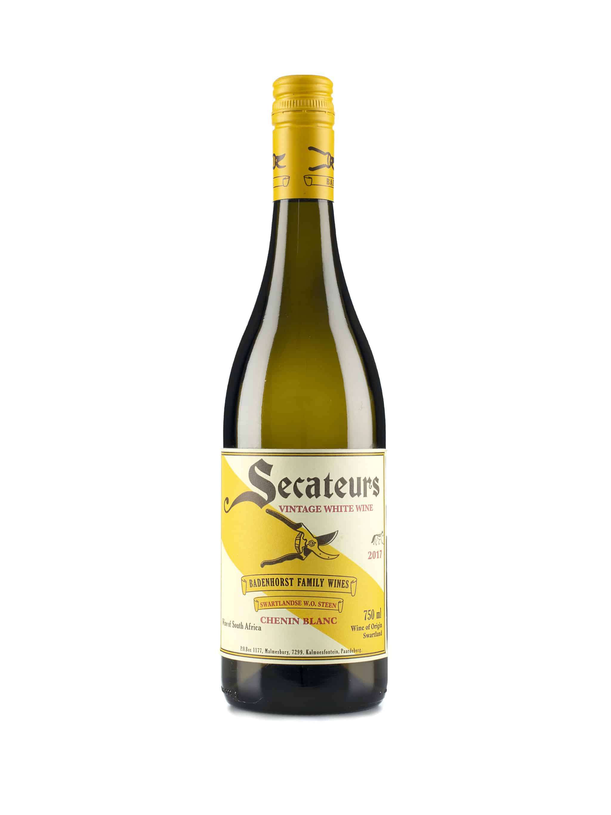 Zuid-Afrikaanse witte wijn van wijndomein A. A. Badenhorst: Chenin Blanc 'Secateurs'