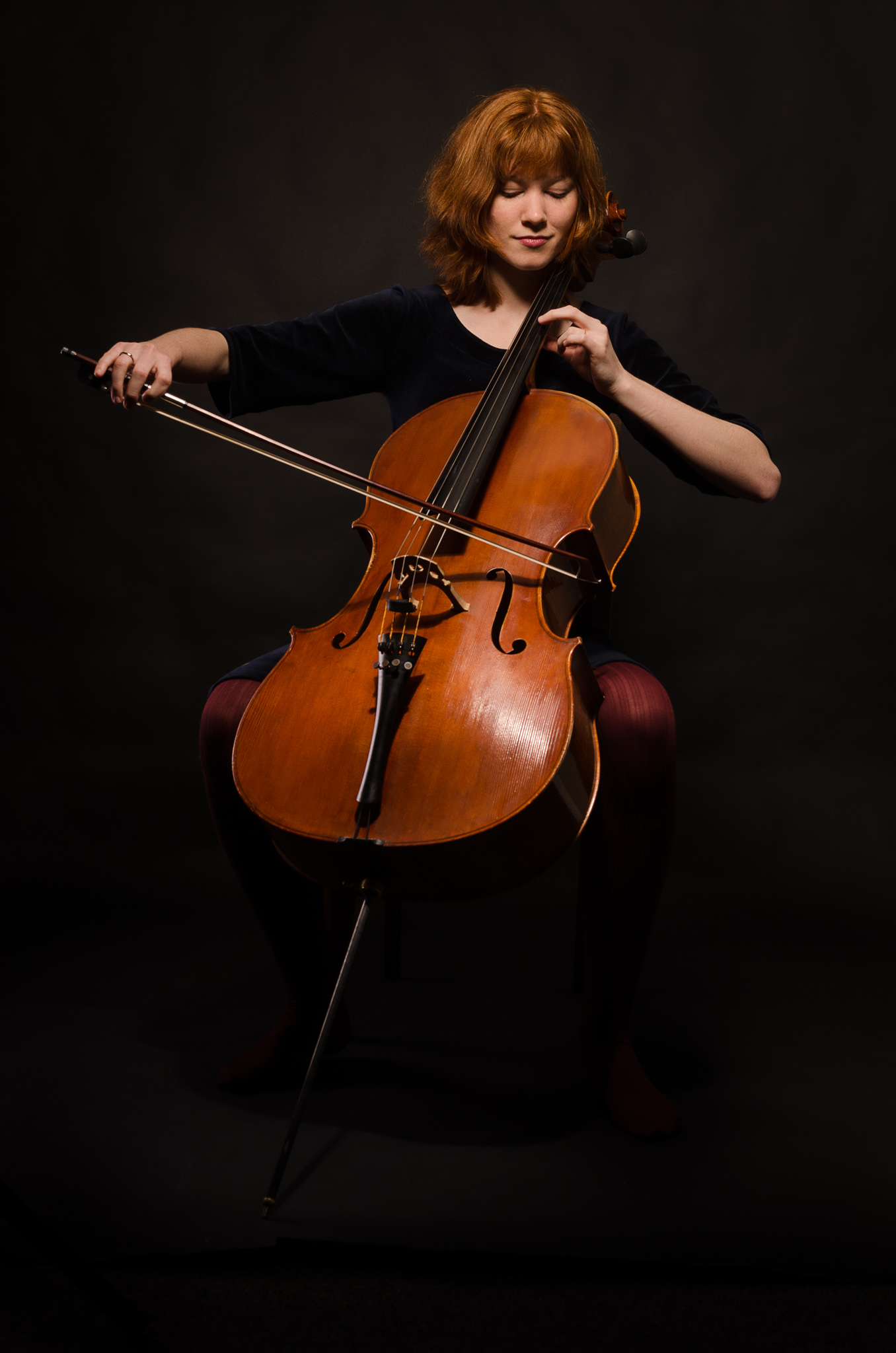 Cecillie playing her cello