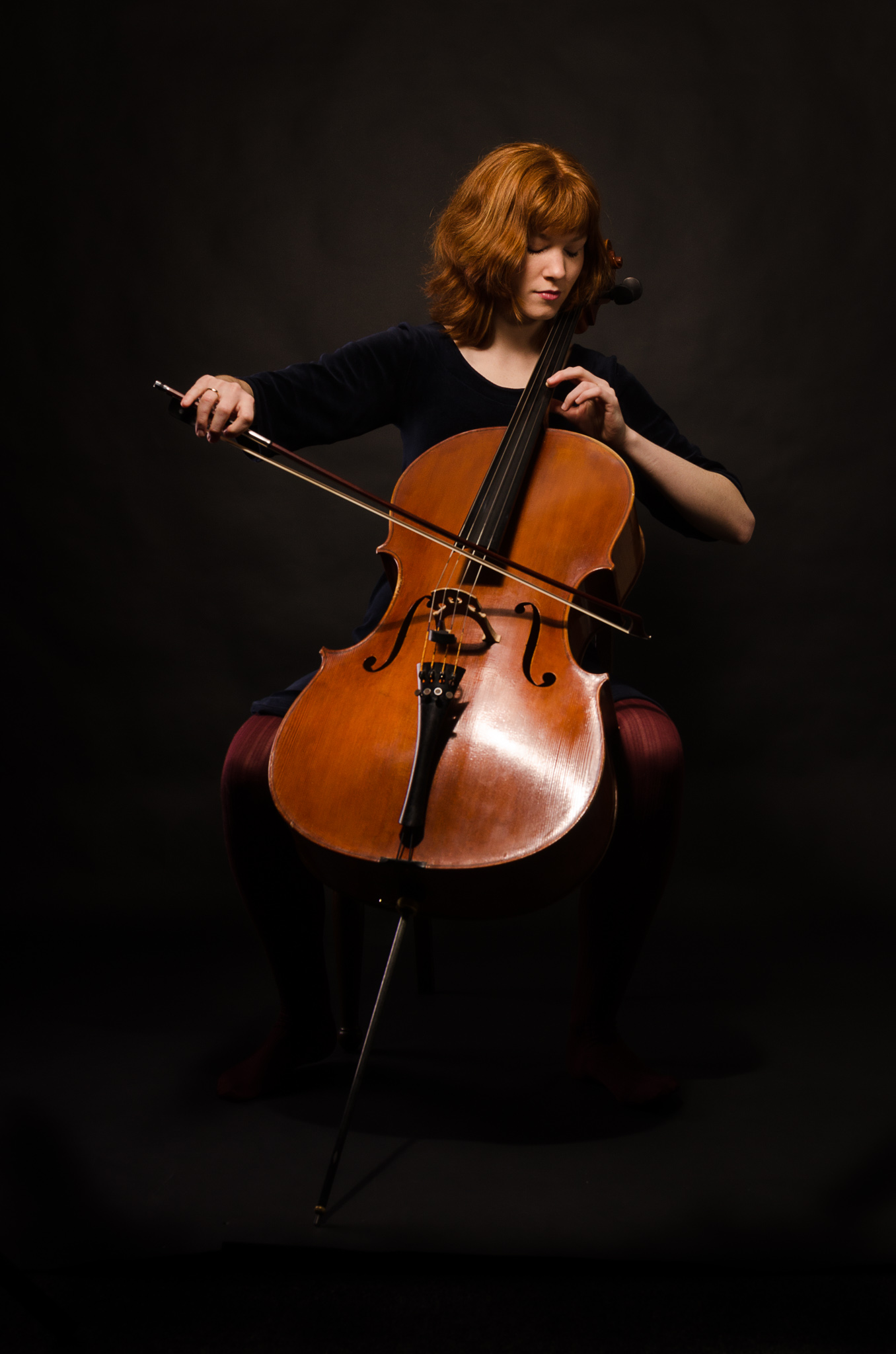 Cecillie playing her cello