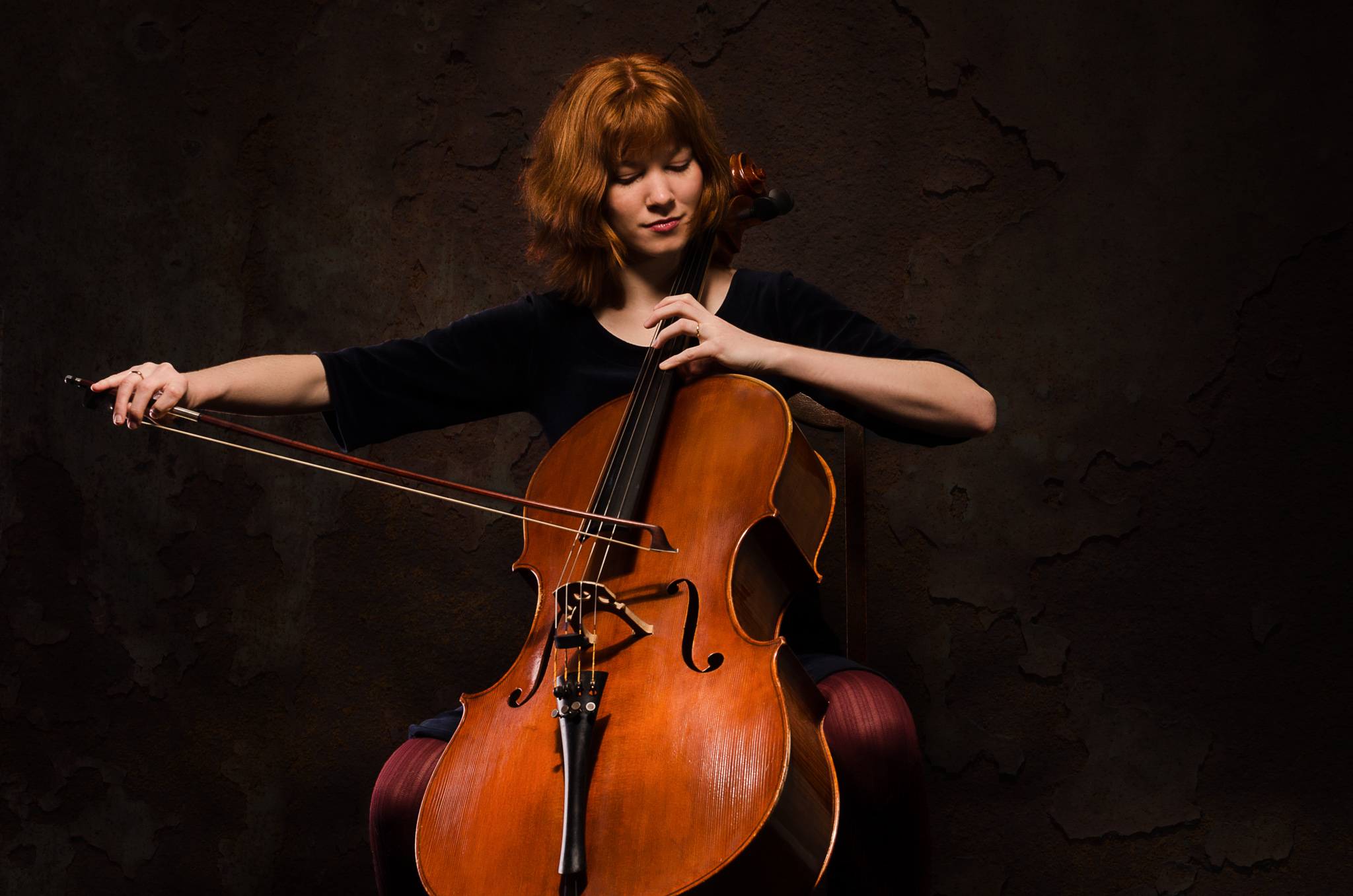 Cecillie playing her cello