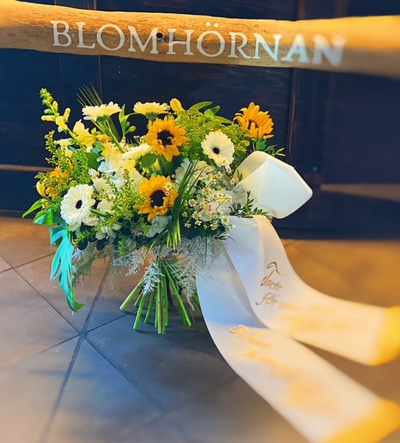 Stjälkstående begravningsdekoration