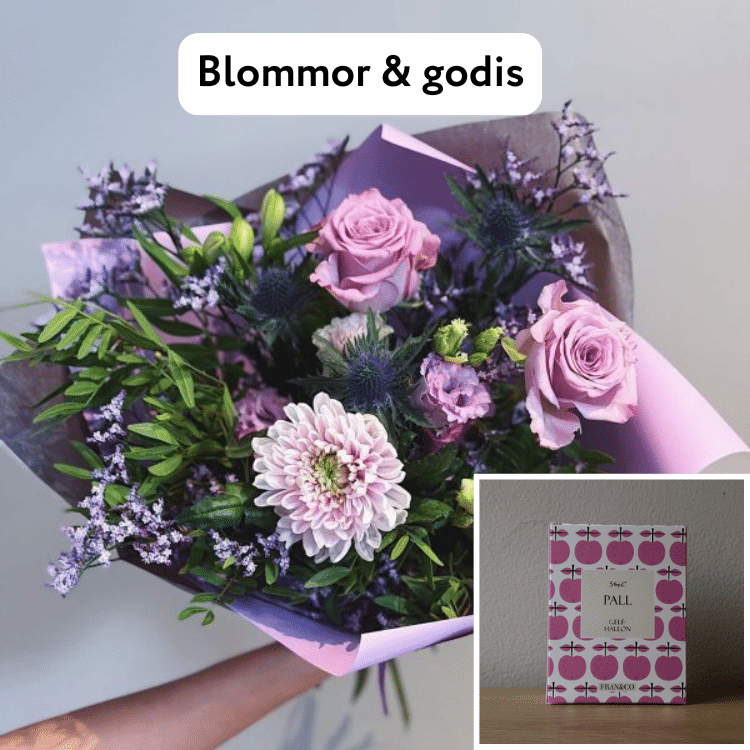 Blommor & godis. Skicka blombud i Kungsbacka.