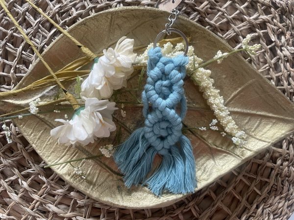 Sleutelhanger Macramé - turquoise
