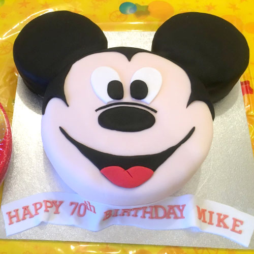 A Bespoke Cake in the shape of Disney's Mickey Mouse