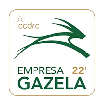 Logo of Empresa Gazela with a stylized gazelle illustration