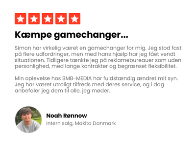 Noah Rønnow kalder BMB-MEDIA en gamechanger for hans forretning.