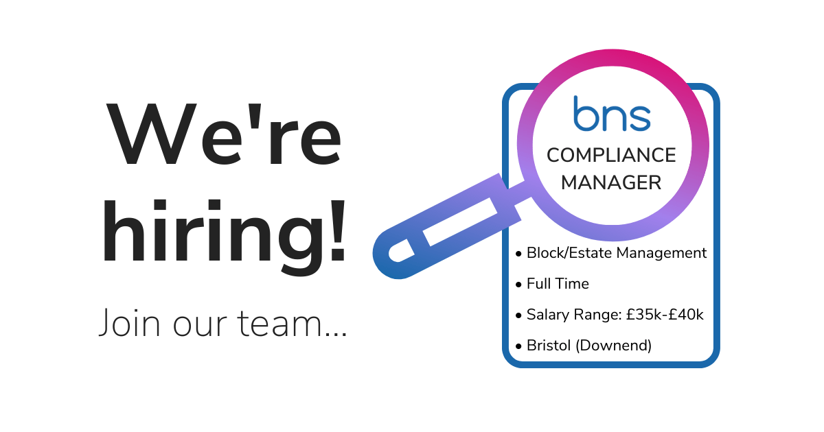 BNS Jobs: Compliance Manager, Block/Estate Management – Full Time, Bristol