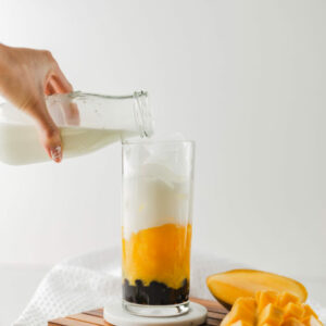 mango boba tea