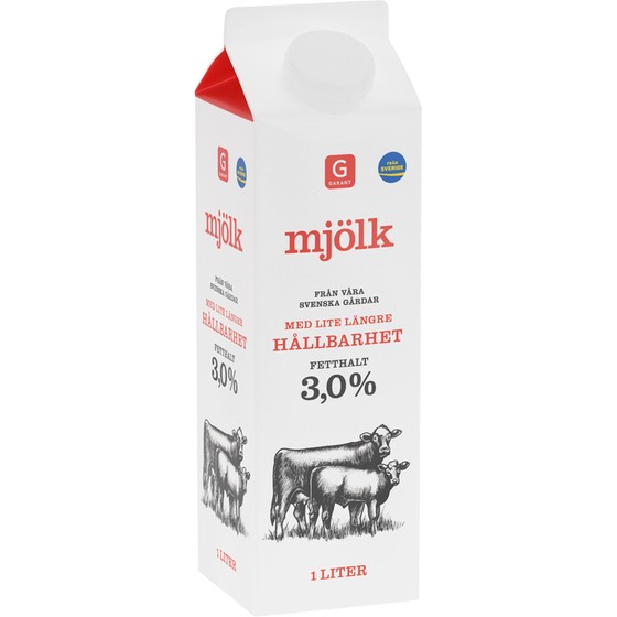 Helmjölk 3+% / Mjölk alternativ