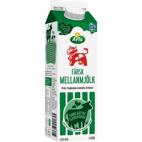 mellanmjölk 1,5% / Mjölk alternativ