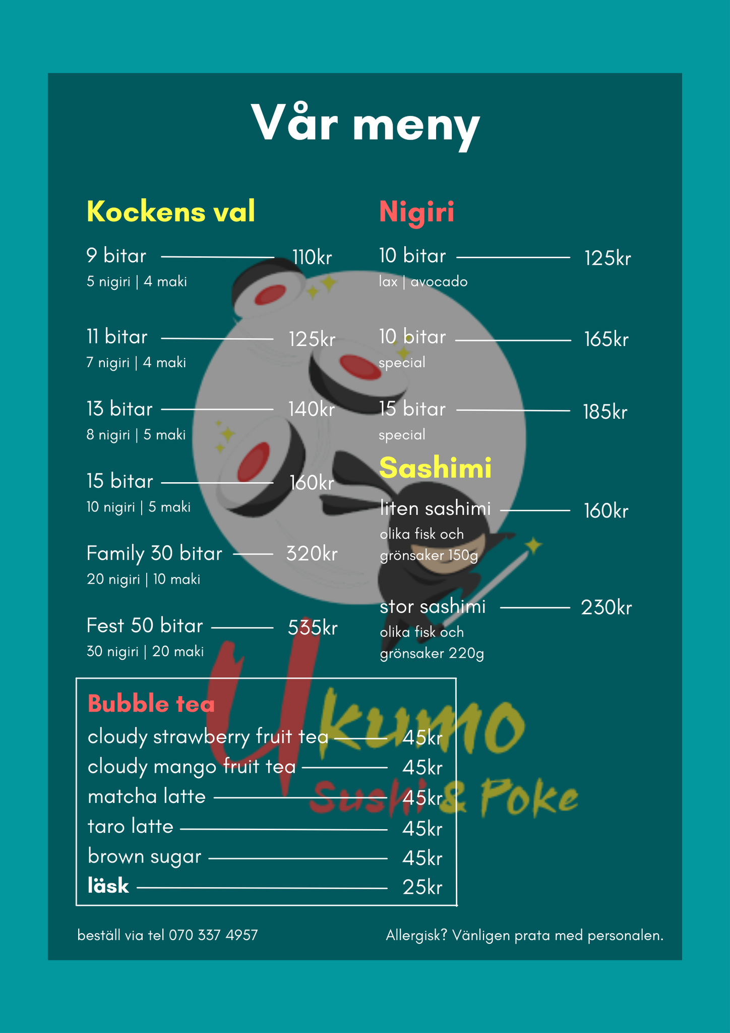 Ukumo Sushi & Poké - Bobatea.se