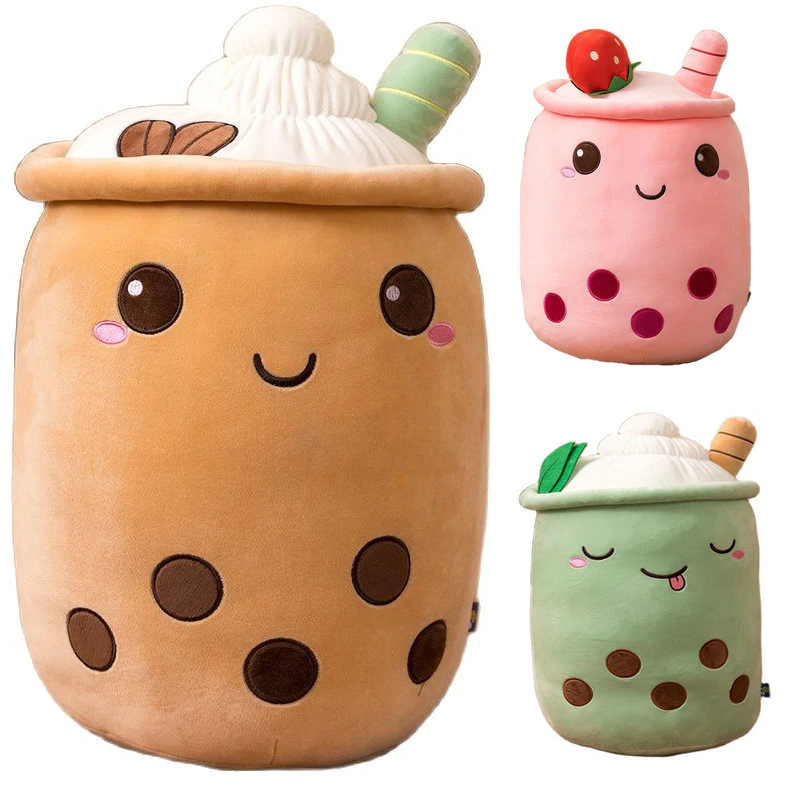 Nalle med boba tea motiv som finns på shopen