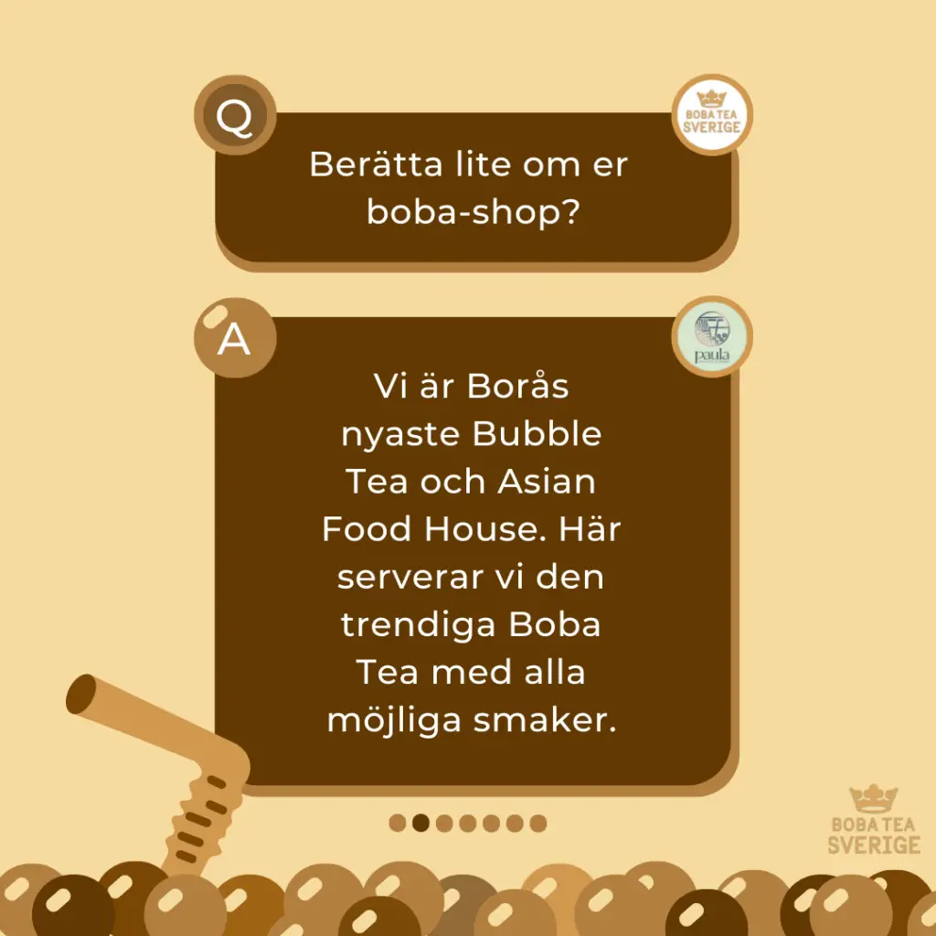 "Spilling The Boba Tea" Med Paula Milk Tea & Ramen Borås - Boba Tea Sverige - Bobatea.se