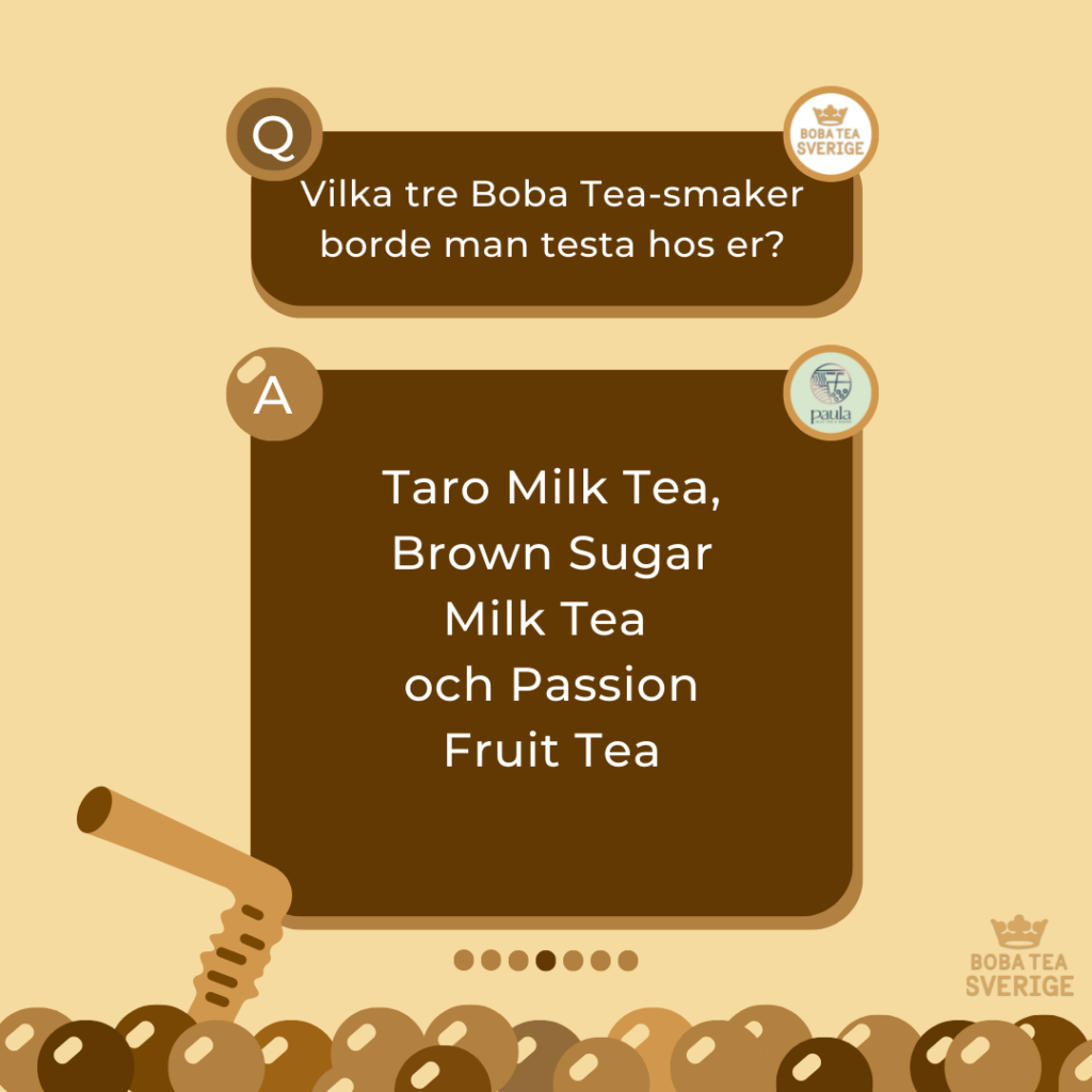 "Spilling The Boba Tea" Med Paula Milk Tea & Ramen Borås - Boba Tea Sverige - Bobatea.se