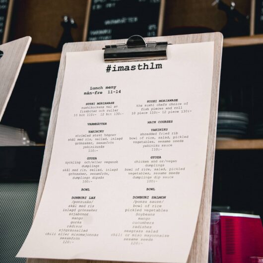 IMA Sushi Sthlm Meny