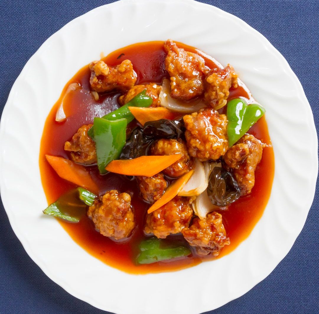 Kinesiska friterad fläsk i sötsur sås - Gularou