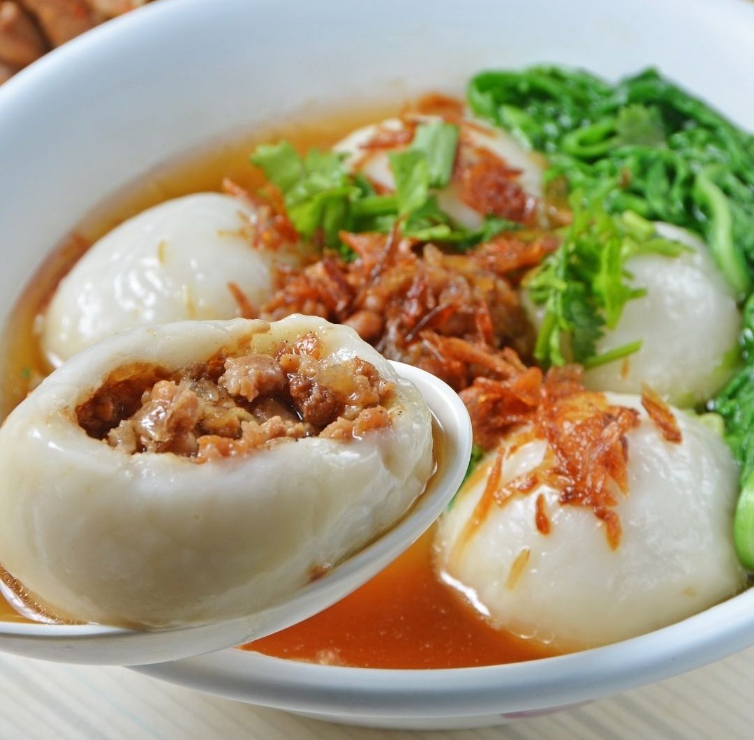 Savory Tang Yuan (Kinesiska risbollar med köttfyllning) recept
