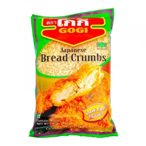 En påse med japansk panko, krispiga flingor av ströbröd för panering av populära japanska katsurätter.