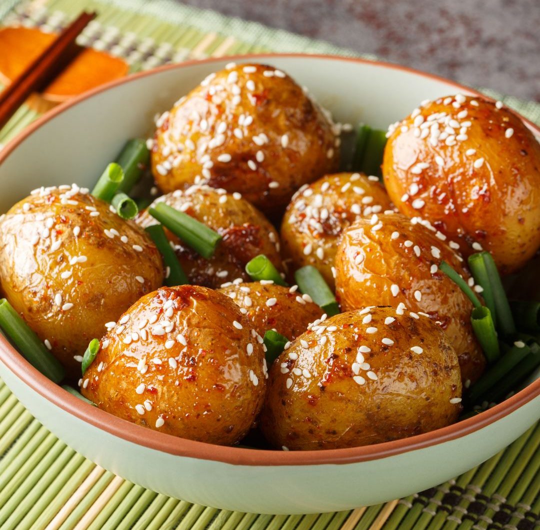 Gamja Jorim (Koreansk sojakokt potatis)