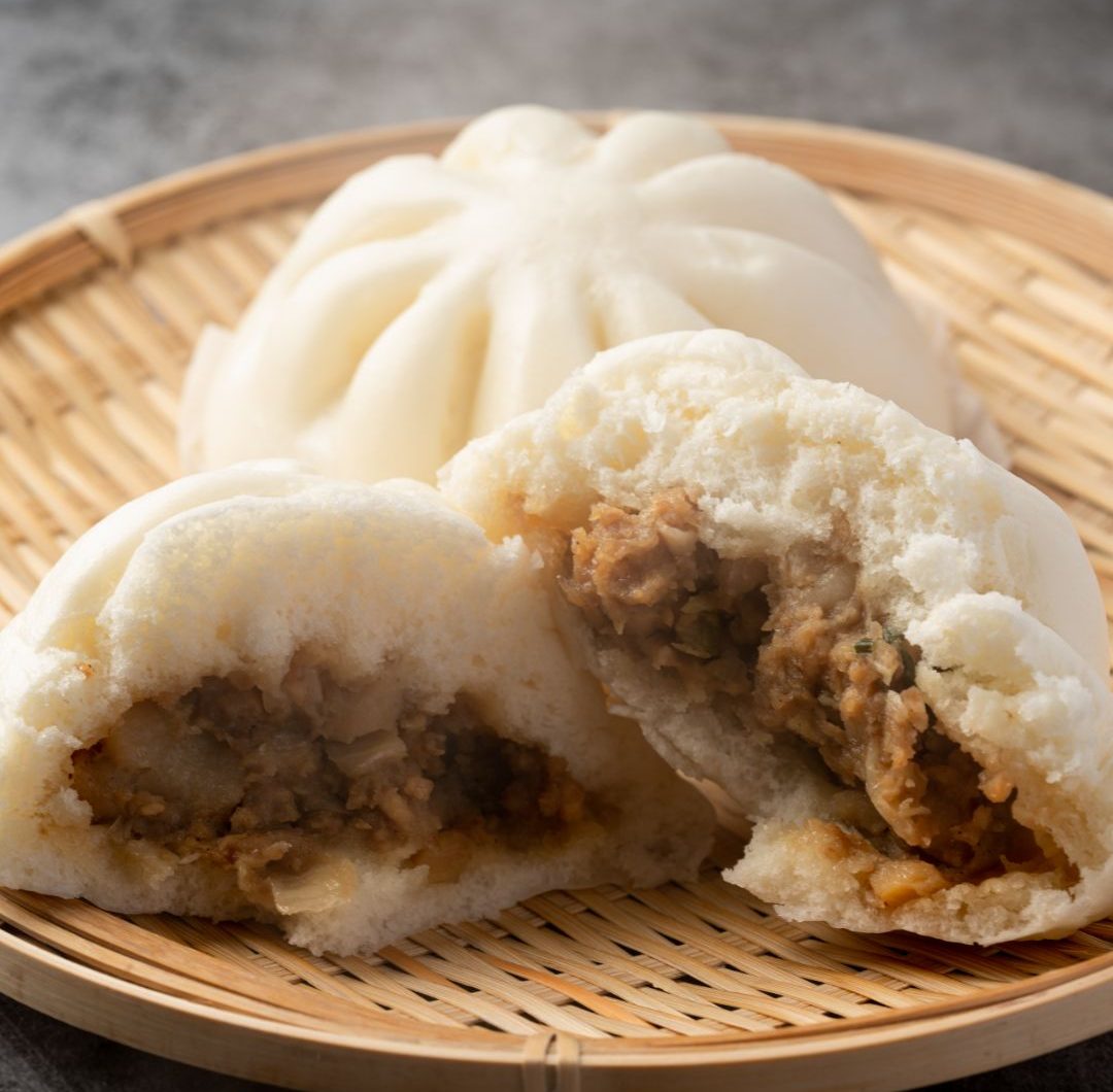 Nikuman (Japansk ångade bullar) med fläskfyllning