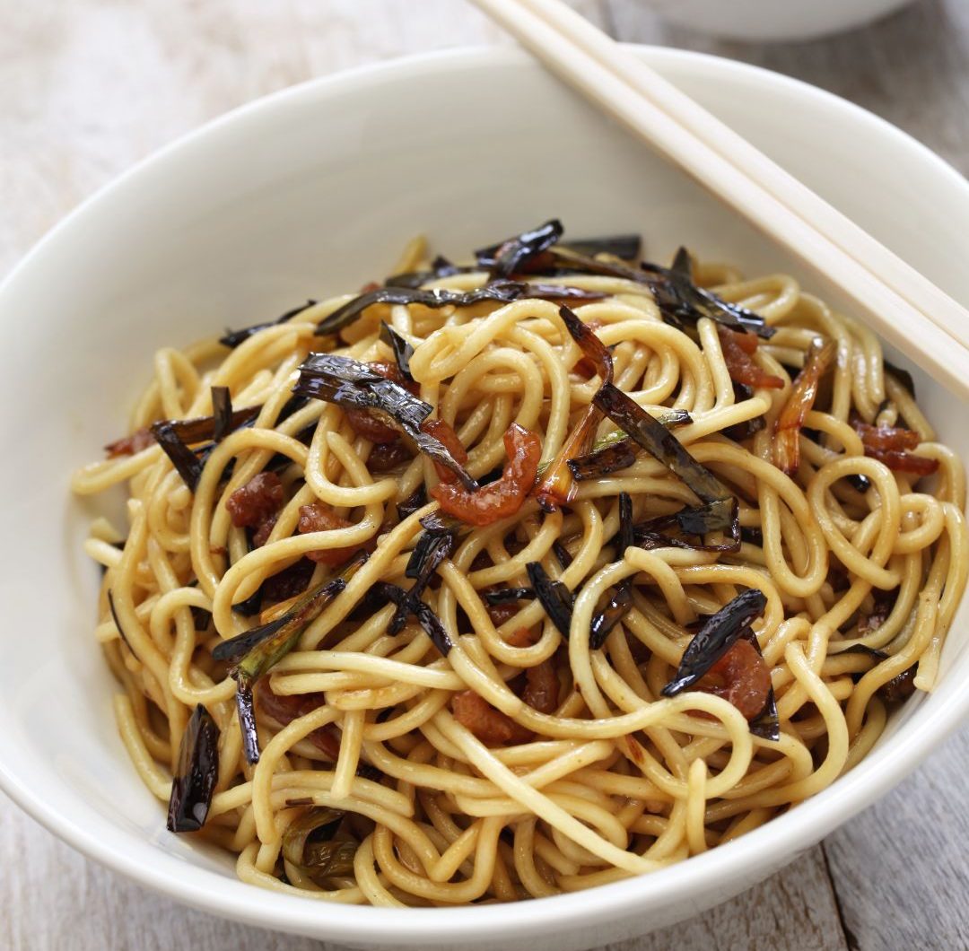 Cong You Ban Mian (Kinesiska Nudlar i Salladslökolja från Shanghai)