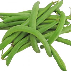 En hög av fräscha brytbönor med ljusgrön färg, en populär ingrediens i sallader, wokar och som tillbehör till måltider.