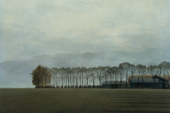 Haarlemmermeer I - 1976, olieverf op paneel, 55 x 75 cm.