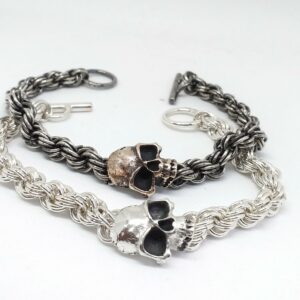 Pirate life – Silver bracelet with skull