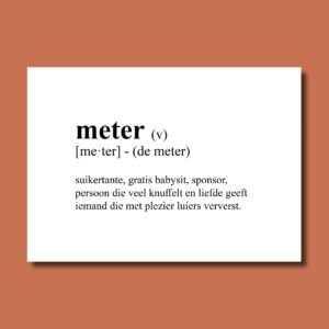 postkaart meter woordenboek