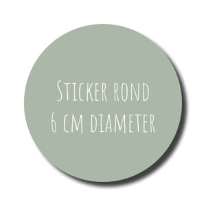 ronde sticker 6 cm