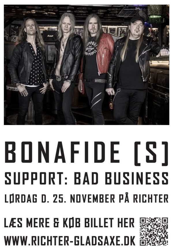 Bonafide returns to Denmark and Richter, Gladsaxe Nov 25th