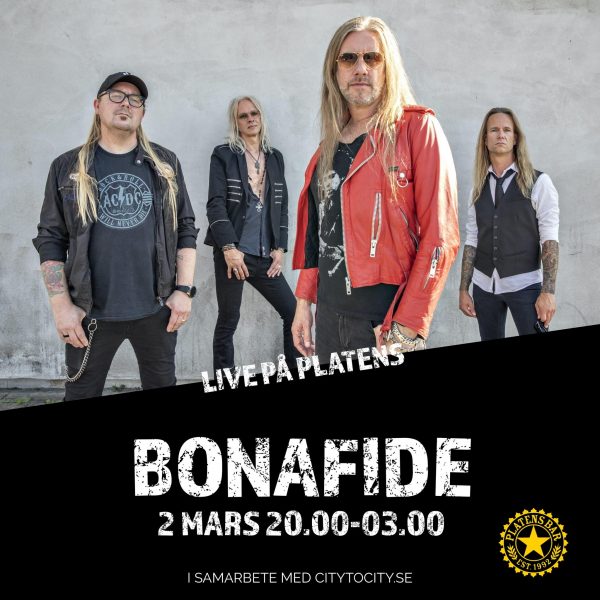 Bonafide Linköping March 2nd / Värnamo March 1st!