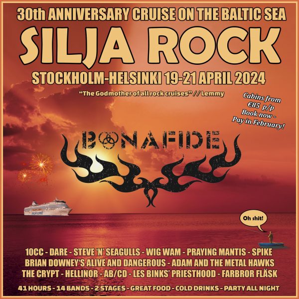 Silja Rock 30th anniversary coming up April 19-21