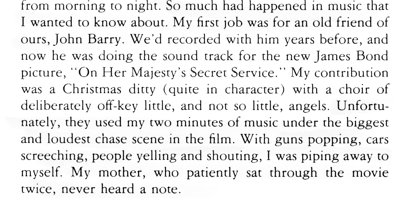 “On Her Majesty’s Secret Service” (1969) Nina van Pallandt’s Christmas