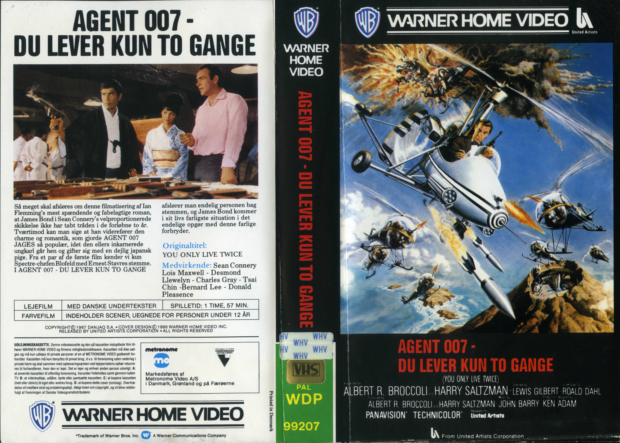 “Agent 007 – du lever kun to gange”: Dansk leje-VHS (1986) – James Bond ...