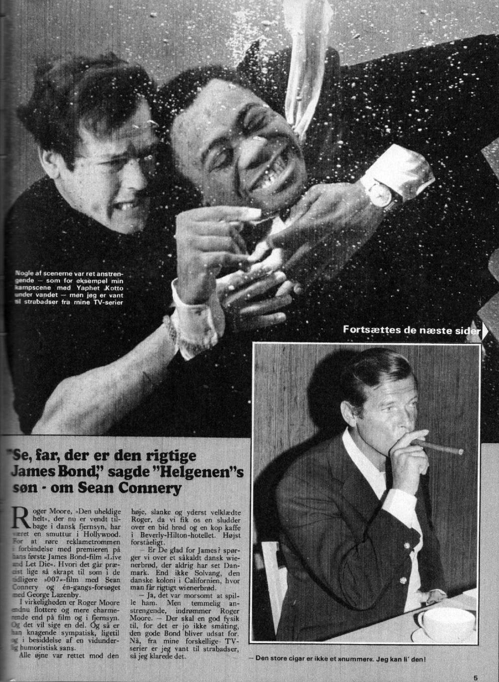 “Lev og lad dø” Interview med Roger Moore (SE og HØR 1973) James