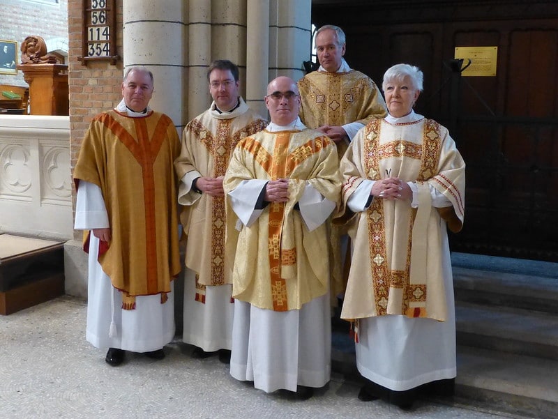 From 2013: Installation of Fr Brian as MtS Chaplain. Ven. Meurig Williams is at second left.