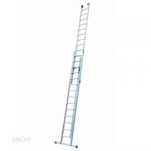 Solide 2-delige Schuifladder met touw (rechte voet)